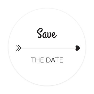 120PC Save The Date Arrow Heart Design Image 2