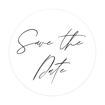 120PC Save The Date Calligraphy Design Image 2
