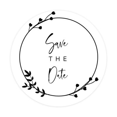 120PC Save The Date Cursive Minimal Image 1