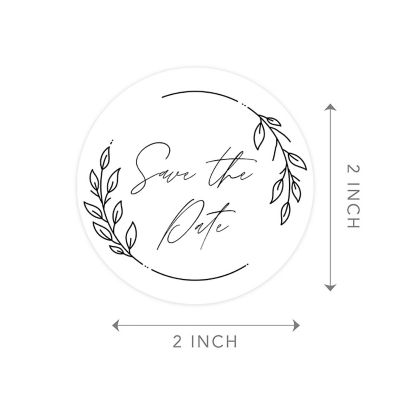 120PC Save The Date Minimal Modern Leaf Image 1