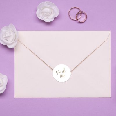 120PC Save The Date Rose Gold Design Image 1