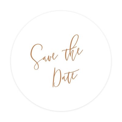120PC Save The Date Rose Gold Design Image 2