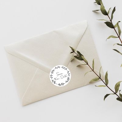120PC Save The Date Scandi Wreath Design Image 1