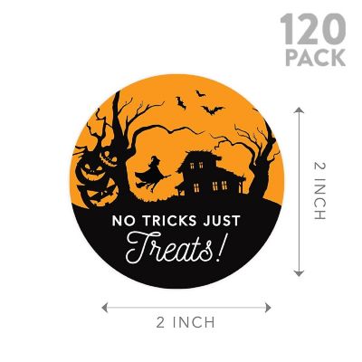 120PCS Halloween Stickers Pack Flying Witch Image 1