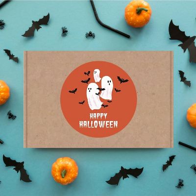 120PCS Halloween Stickers Pack Ghosts and Bats Image 3