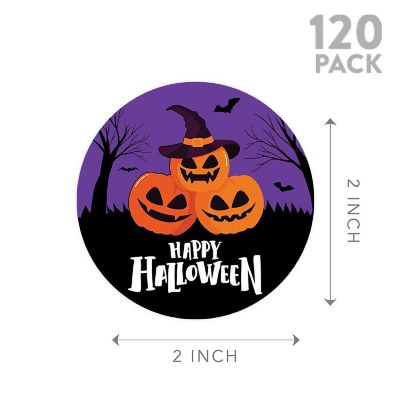 120PCS Halloween Stickers Pack Jack O Lanterns Image 1