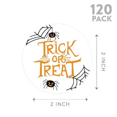 120PCS Halloween Stickers Pack Spiders and Webs Image 1