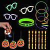 123 Pc. Halloween Family Plastic Glow Jewelry & Handout Kit for 12 Image 1