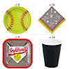 123 Pc. Softball Party Tableware Kit for 8 Guests Image 1