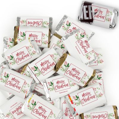 123 Pcs Christmas Candy Party Favors Hershey's Miniatures Chocolate - Merry Christmas Image 1