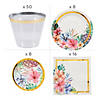 124 Pc. Elevated Luau Party Tableware Kit for 8 Guests Image 1
