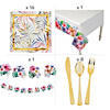 124 Pc. Elevated Luau Party Tableware Kit for 8 Guests Image 2