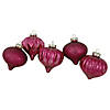 12ct Pink Mercury Glass Style Glass Christmas Ornament Set 3" Image 1