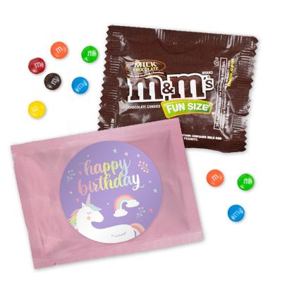 12ct Unicorn Birthday Candy M&M's Party Favor Packs (12ct) - Milk Chocolate - by Just Candy Image 1