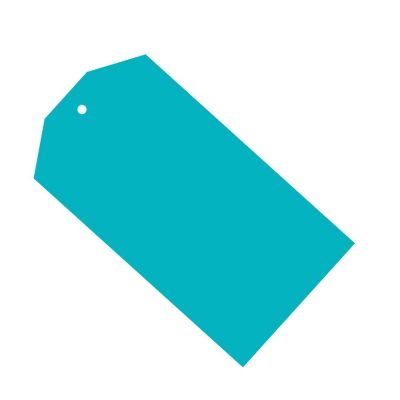 12PC Classic Tags Solid Blank Aqua, 16-Pack Image 2