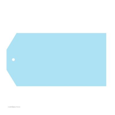 12PC Classic Tags Solid Blank Baby Blue Image 1