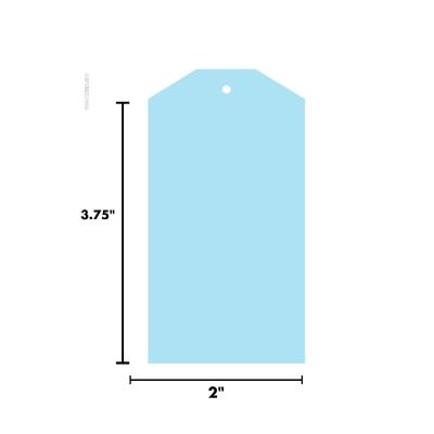12PC Classic Tags Solid Blank Baby Blue Image 2