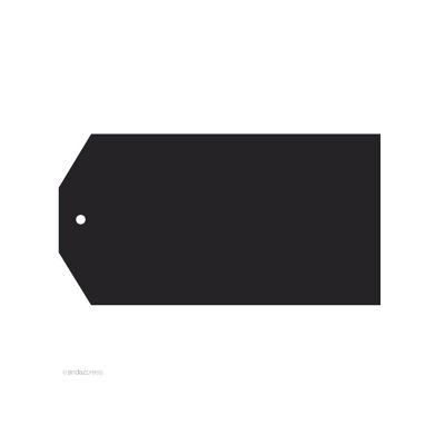 12PC Classic Tags Solid Blank Black Image 1