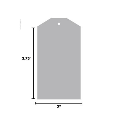 12PC Classic Tags Solid Blank Gray Image 2