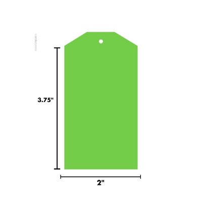 12PC Classic Tags Solid Blank Kiwi Green Image 2