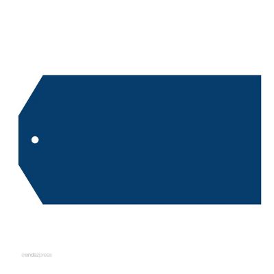 12PC Classic Tags Solid Blank Navy Blue Image 1