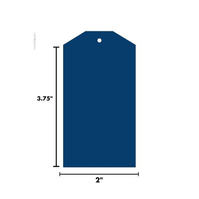 12PC Classic Tags Solid Blank Navy Blue Image 2