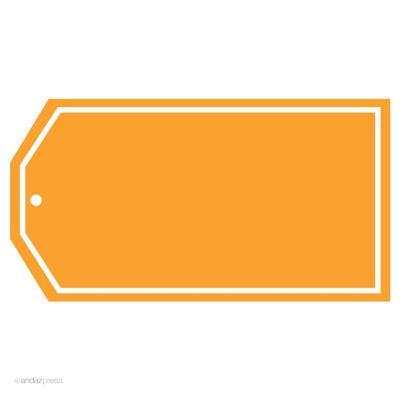 12PC Classic Tags Solid Blank Orange Image 1