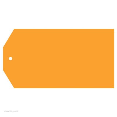 12PC Classic Tags Solid Blank Orange Image 2