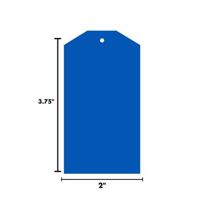 12PC Classic Tags Solid Blank Royal Blue Image 2