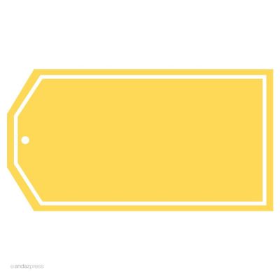 12PC Classic Tags Solid Blank Yellow Image 1