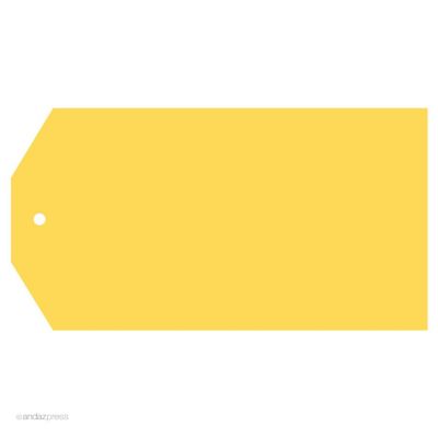 12PC Classic Tags Solid Blank Yellow Image 2