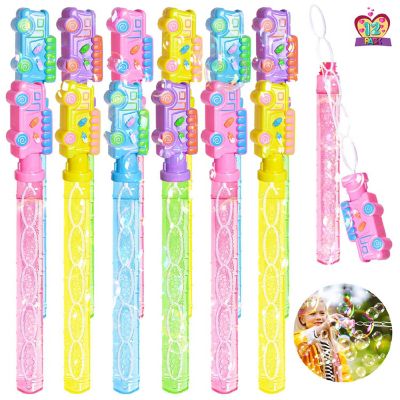 12PCS Assorted Macaron Ice Cream Truck Bubble Wands for Kids Birthday Gifts Party Favors Image 1