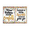 13 1/2" x 19" Multicolored Confetti Positive Posters - 2 Pc. Image 1