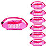 13 1/2" x 5 1/4" Pink Vinyl Bride Squad Transparent Fanny Packs - 6 Pc. Image 1