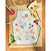 13 1/4" x 19" DIY Kids White Canvas Aprons with Ties - 4 Pc. Image 2