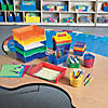 13 1/4" x 2 3/4" Colorful Plastic Stackable Bins - 6 Pc. Image 2