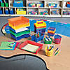 13 1/4" x 2 3/4" Colorful Plastic Stackable Storage Trays - 6 Pc. Image 2