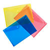 13 1/4" x 9 1/4" Transparent Folders with Touch Fasteners - 12 Pc. Image 1