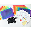 13 1/4" x 9 1/4" Transparent Folders with Touch Fasteners - 12 Pc. Image 2