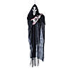 13 3/4" x 47 1/4" Hanging Animated Singing Reaper with Guitar Halloween Decoration Image 1