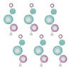 13.5" Mermaid Sparkle Bubble Hanging Decorations - 6 Pc. Image 1