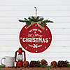 13.75" Battery Operated Red Ornament "We Wish You a Merry Christmas" Wall Sign Image 1