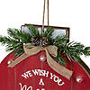 13.75" Battery Operated Red Ornament "We Wish You a Merry Christmas" Wall Sign Image 2