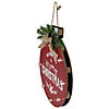 13.75" Battery Operated Red Ornament "We Wish You a Merry Christmas" Wall Sign Image 3