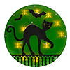 13.75" Lighted Black Cat Halloween Window Silhouette Image 1
