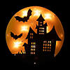 13.75" Lighted Haunted House Halloween Window Silhouette Image 2