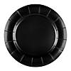 13" Black Round Disposable Paper Charger Plates (120 Plates) Image 1