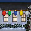 13 Ft. 5 3/4" Airblown&amp;#174; Inflatable Hanging Multicolor Christmas Lightbulb String Image 2