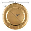 13" Gold Round Disposable Paper Charger Plates (120 Plates) Image 2