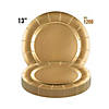 13" Gold Round Disposable Paper Charger Plates (120 Plates) Image 3